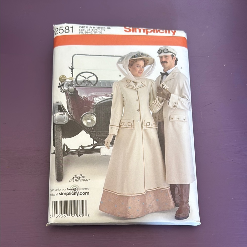 Simplicity Sewing Pattern 2581 Misses and Men Costumes, A (8 -18 / XS -XL)